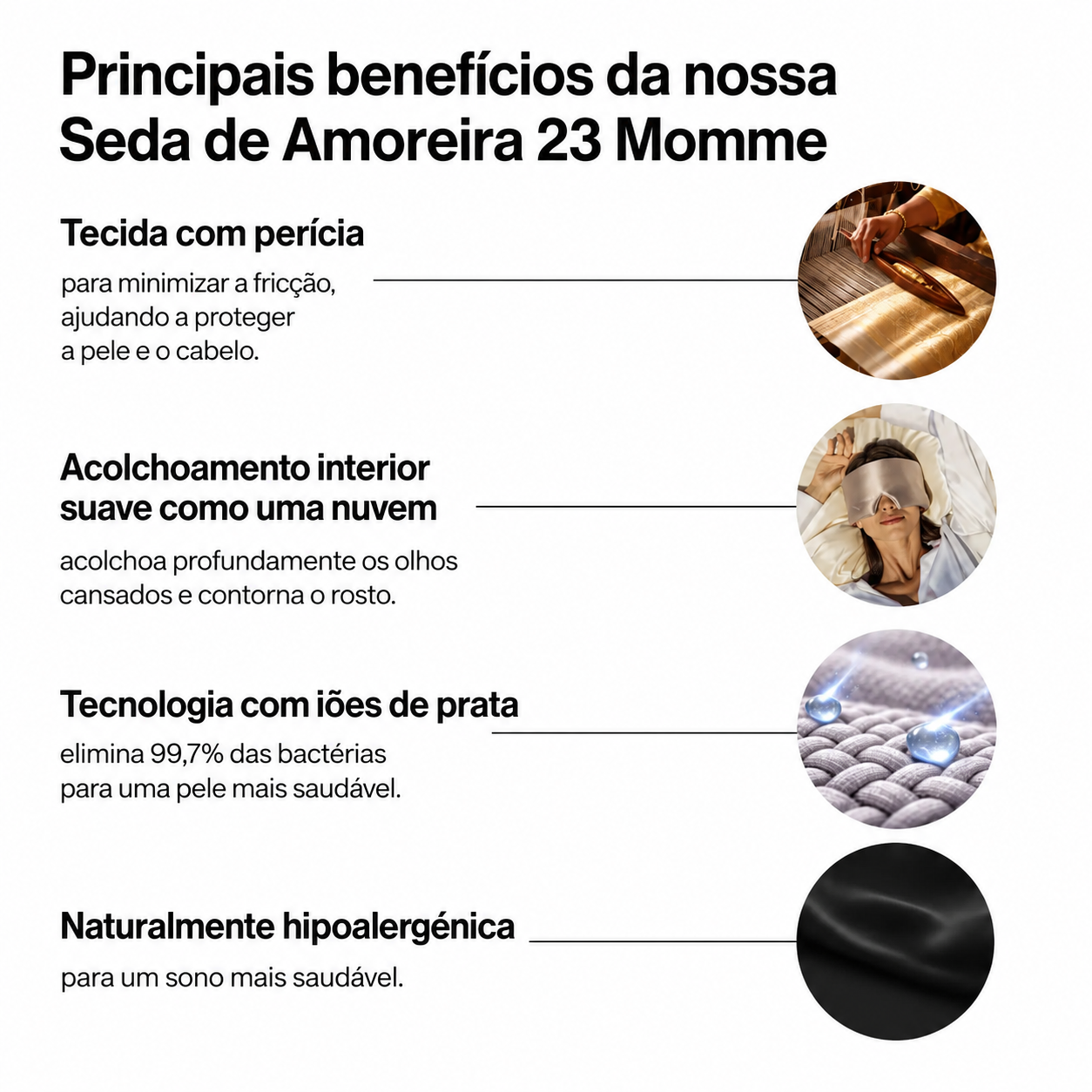 Máscara de Dormir em Seda Premium
