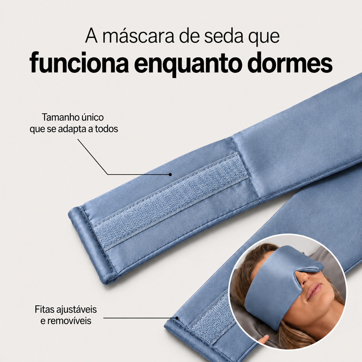 Máscara de Dormir em Seda Premium